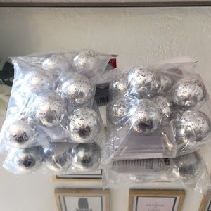 Mercury Glass Battery String Globe Lights X 2